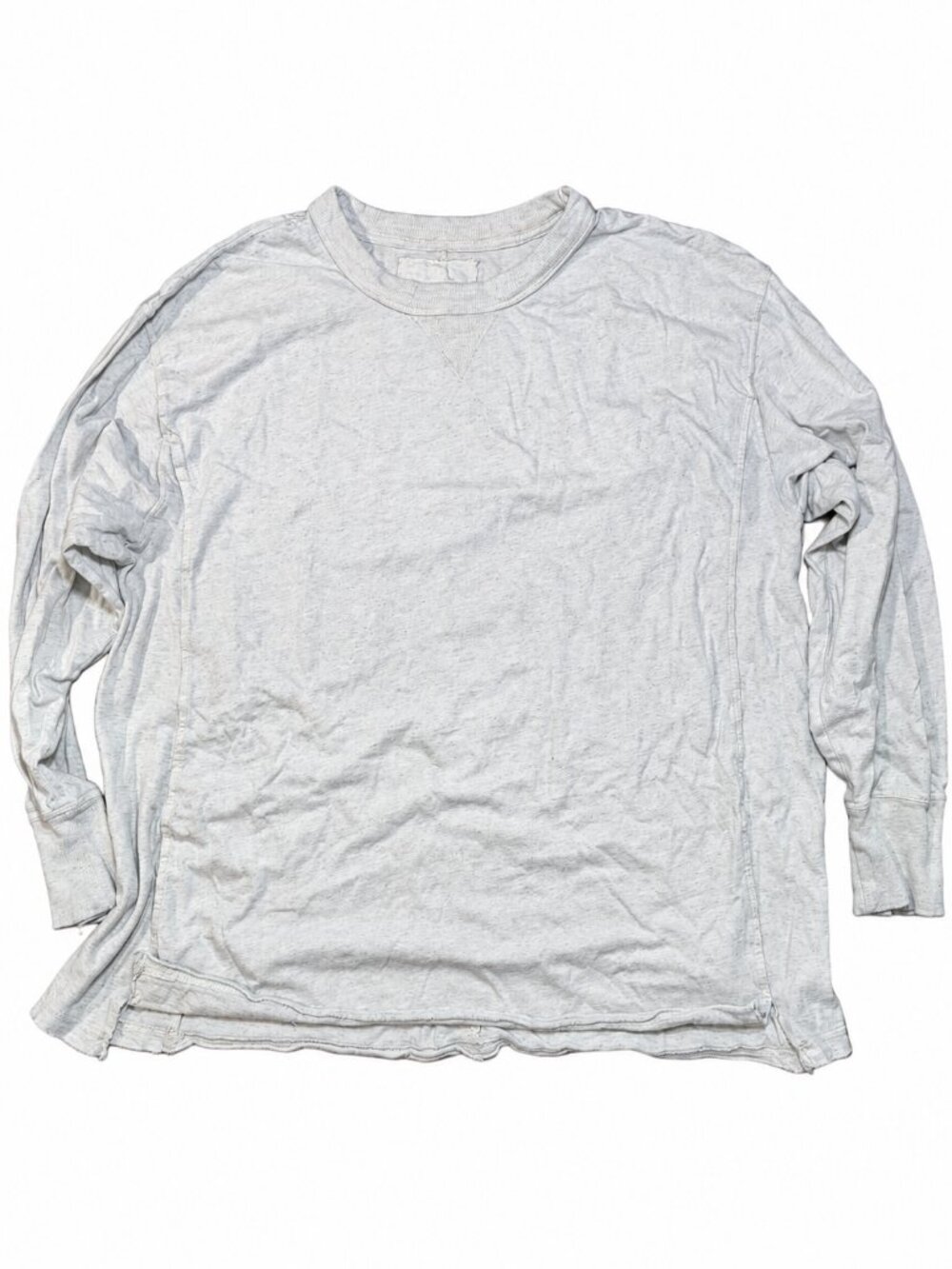 💸 Bargain Bin 💸 – Aerie – Light Grey Long-Sleeve Cotton Top – Size L